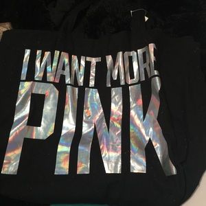 Pink tote bag