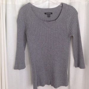 GEORGE 3/4 sleeve, ribbed sweater
