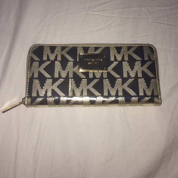 Metallic gold Michael kors wallet