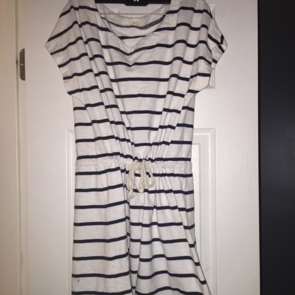 J. Crew Tie Waist Striped Sun Dress