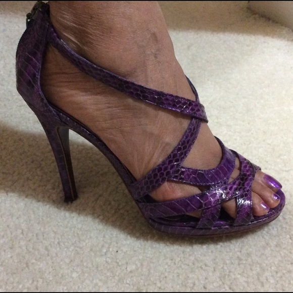 DVF by Diane Von Furstenberg Python print sandal.