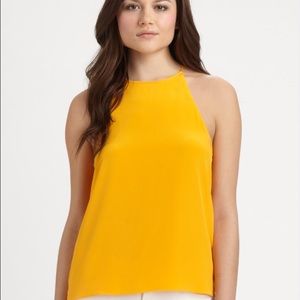 Tibi tangerine silk halter, new with tags