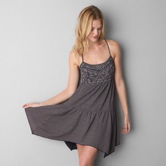 **SOLD** AEO Printed & Embroidered Babydoll Dress