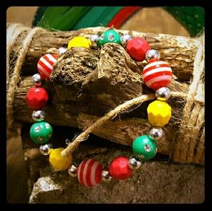 Colorful fun glass bead bracelet