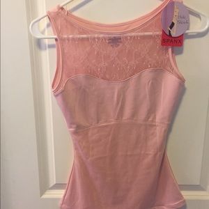 NWT Pink lace Spanx top