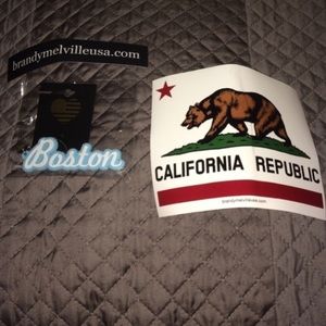 Brandy Melville keychain and sticker bundle