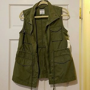 Olive army vest