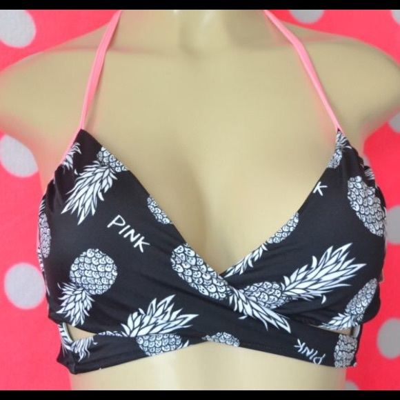 Victoria Secret Pink Cross Front Bikini Top