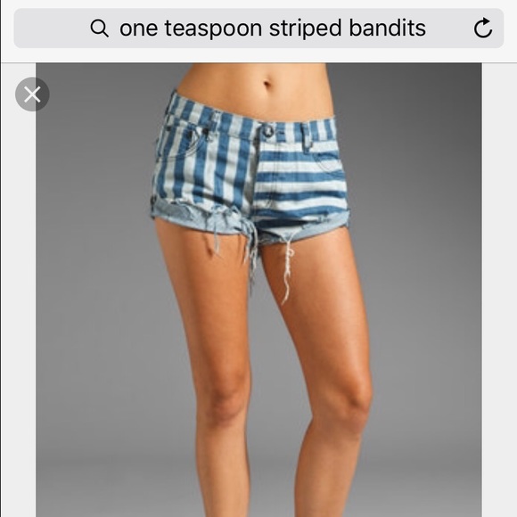 One Teaspoon stripped bandit shorts