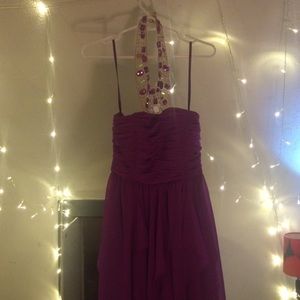 Beautiful purple dress with a jeweled halter