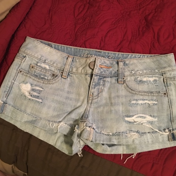 Light Blue Denim Shorts by American Eagle