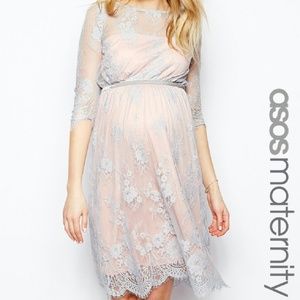 ASOS Scalloped Lace Maternity Dress