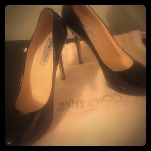 Jimmy Choo black patent pumps!