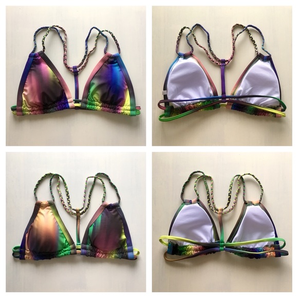 ๐บSALE! XS+S TOPS Tie Die Strappy Brazilian Bikini - Picture 2 of 4