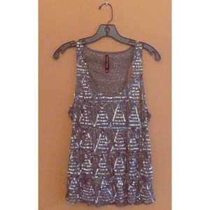 W118 by Walter Baker Glam Sequin Top Size L