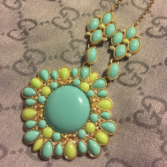 Banana Republic turquoise and lime necklace