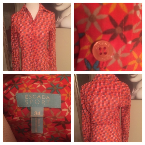 NWOT ESCADA SPORT BUTTON DOWN FOR SPRING SIZE 34EU - Picture 2 of 2
