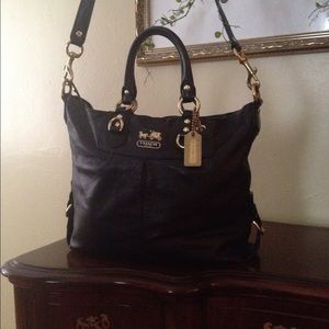 Black leather Coach Handbag