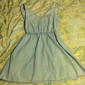 H&M Divided open back chambray denim dress