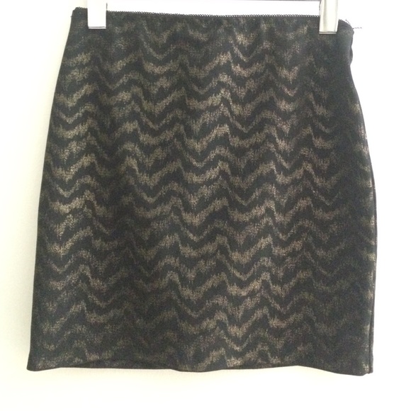 Black and gold tight skirt