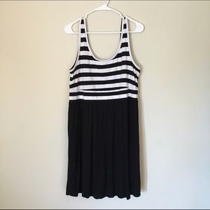 Torrid plus size black and white striped dress
