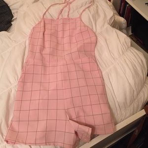 American apparel printed cross back romper