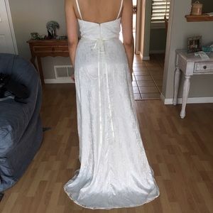 Illusion neckline wedding dress