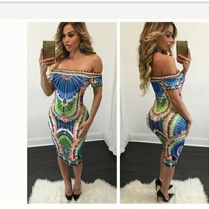 Printed Bodycon Dress