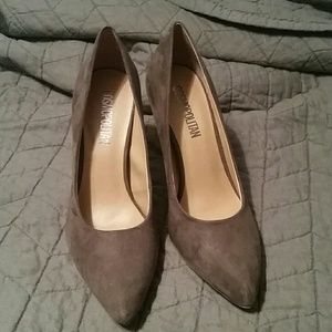Cosmopolitan brown suede pumps