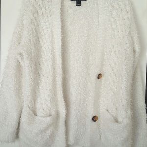 White Fluffy Cardigan