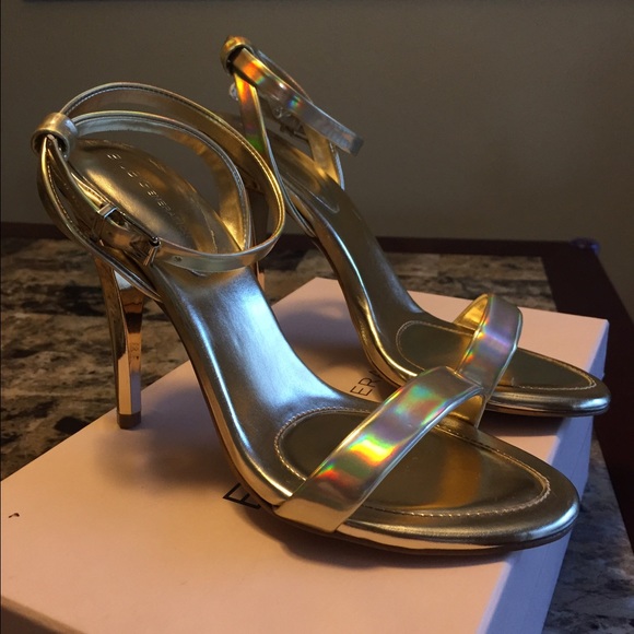 BCBG gold high heels sandals