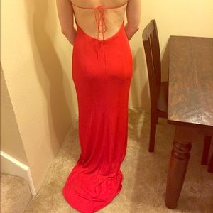 Red gown