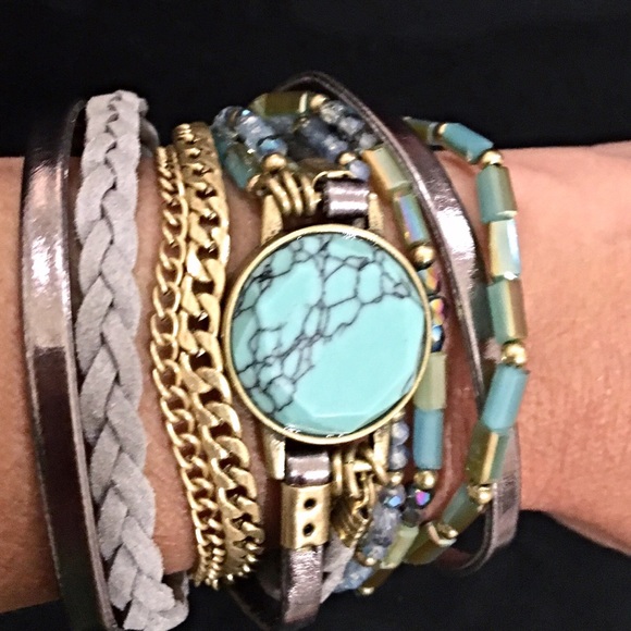 ! Beautiful turquoise/lavender wrap! - Picture 2 of 4