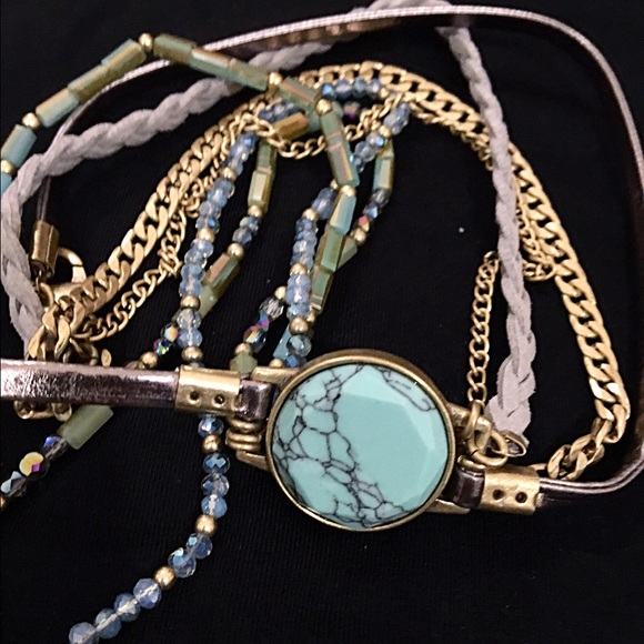 ! Beautiful turquoise/lavender wrap! - Picture 3 of 4