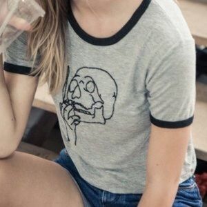 Brandy Melville Nadine Skull T Shirt