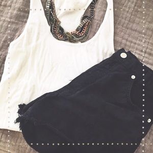 Vintage High-Waisted Black Cutoff Shorts