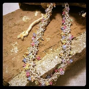 Braided jewl tone necklace