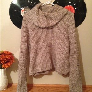 Tan crop sweater