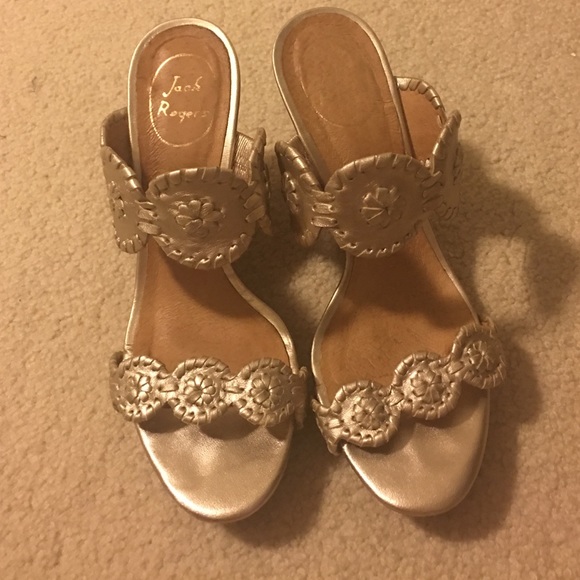 Jack Rogers Luccia Sandal in Platinum