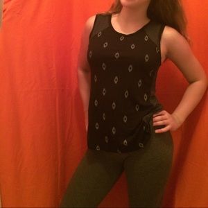 Back and White tank top with paisley design