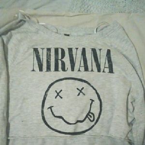 H&M Nirvana Grunge Crop Top