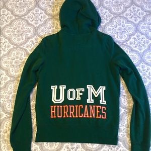 PINK by VS U OF M HURRICANES MEDIUM HOODIE