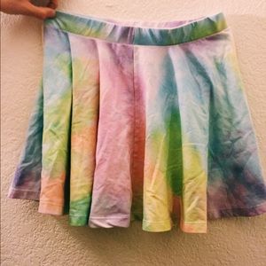 Tie dye skater skirt