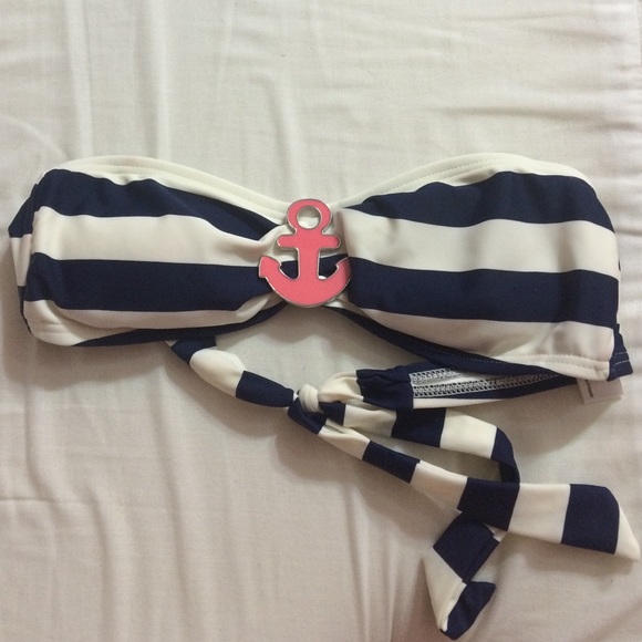 Anchor bathing suit top