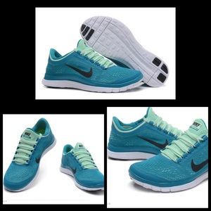 Nike Free-Teal Black Sneakers. Minimal Wear.