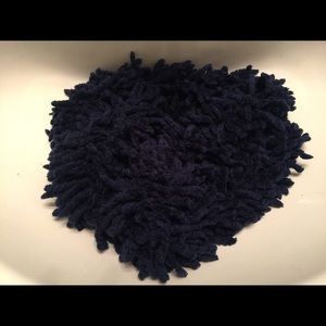 Navy blue bouclé scarf