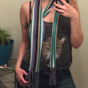Multicolored extra long scarf