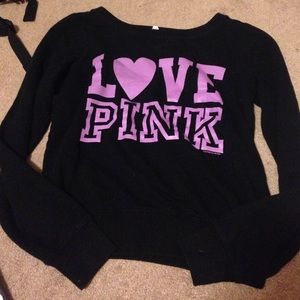 Love pink black and purple pull over sz S