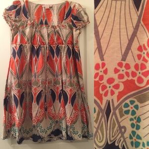 Anthropologie Rosebud hippie style Baby doll dress