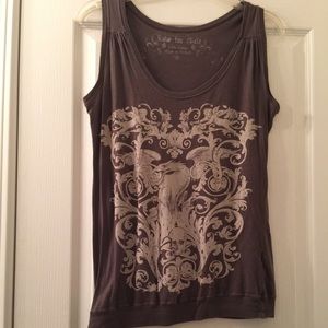Sexy hip length tank top with side tie